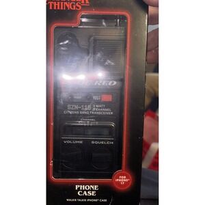 Stranger Things Netflix Walkie Talkie iPhone 17 Code Red Phone Case New